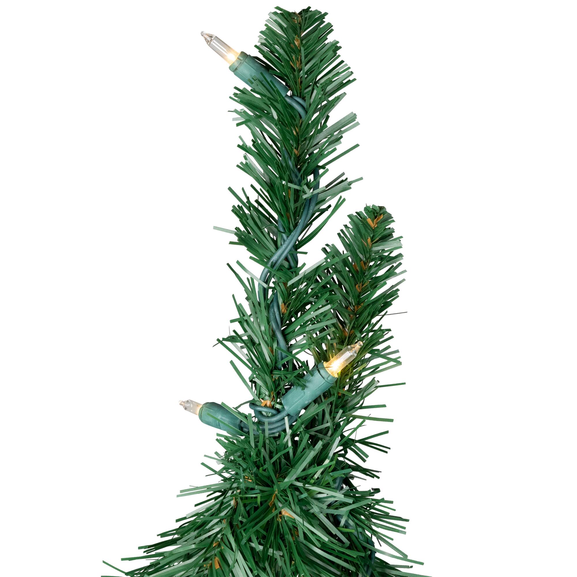 3ft. Pre-Lit Pencil Alpine Artificial Christmas Tree, Clear Lights